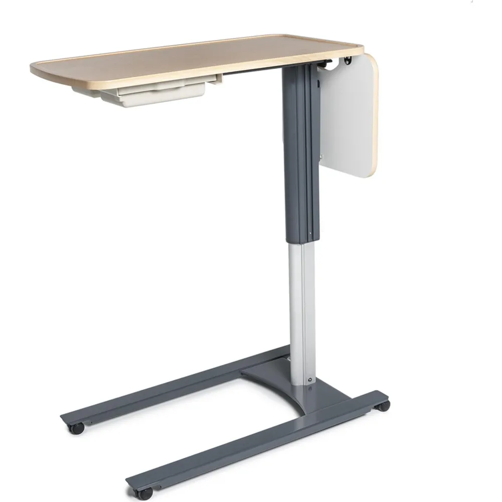 overbed table with multiple safety features