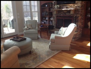 Custom Chairs and Ottoman